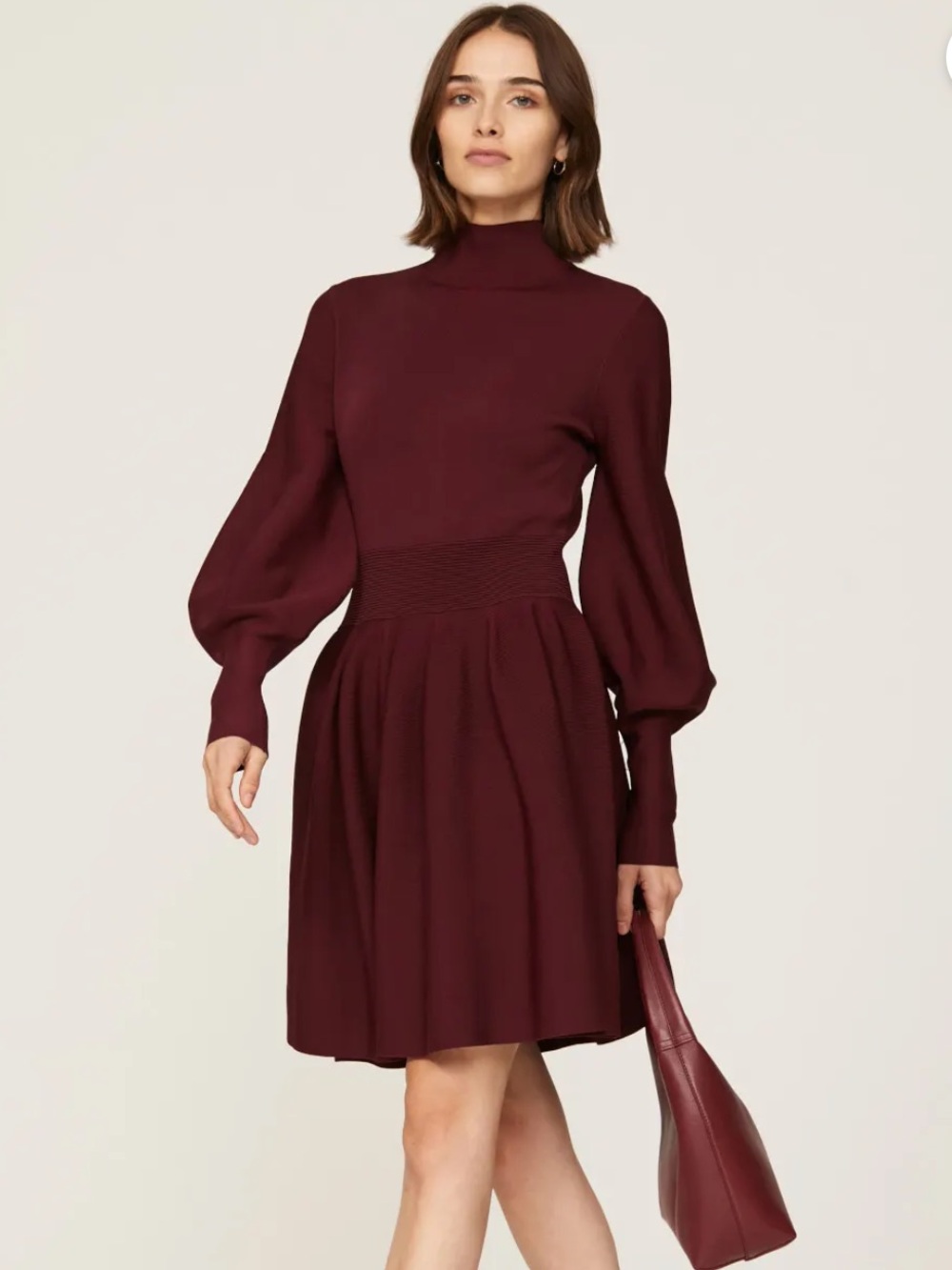 Ted Baker Naydine Balloon Sleeve Fitted Skate Dress Size 14 NEW